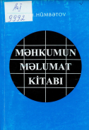 Məhkumun məlumat kitabı